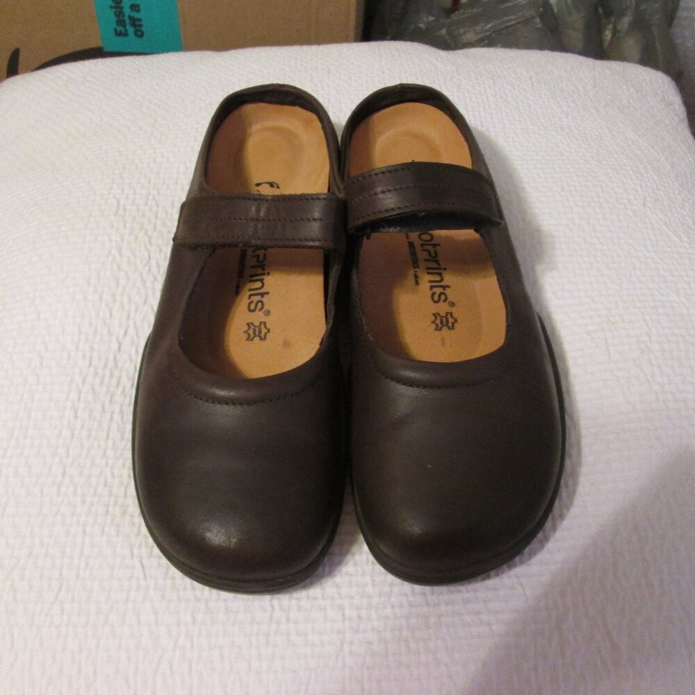 Footprints by Birkenstock Women Brown Mary Jane Clogs Size 38 (US 7-7.5)